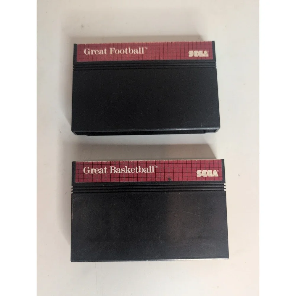 Great Football Great Basketball Lot Mega Cartridge Sports Simulation Sega System